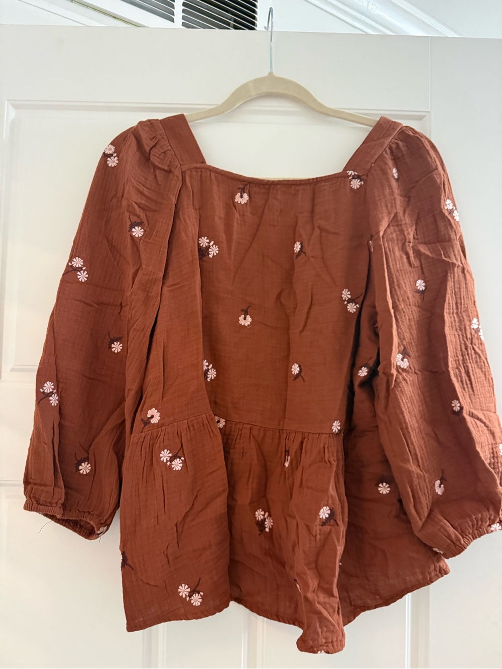 Madewell Rust Square-Neck Top - Picture 7 of 7